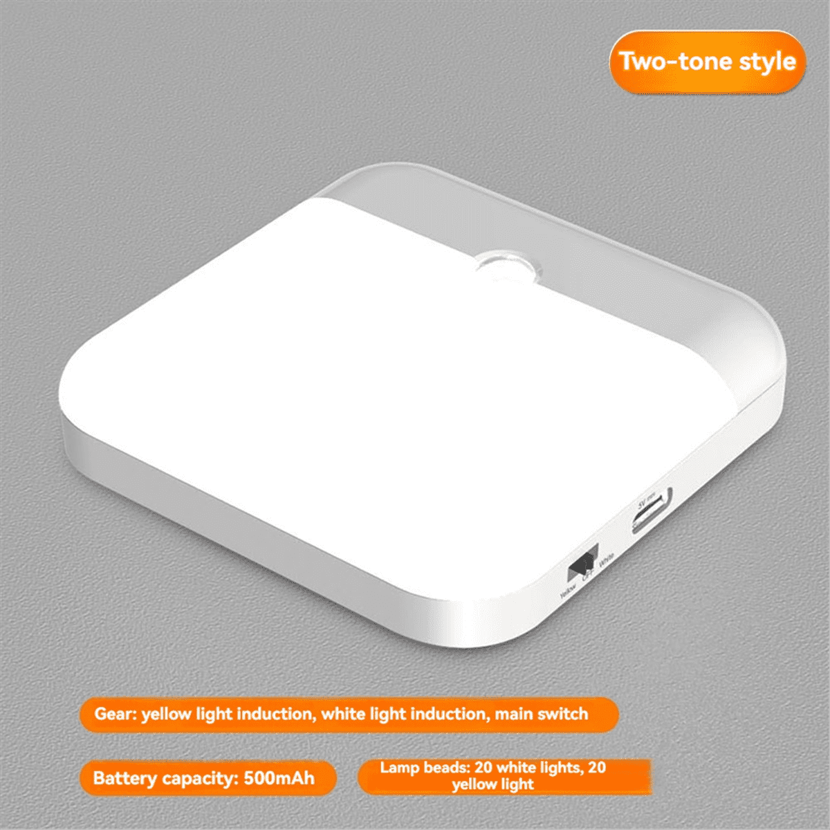 Motion Sensor Light Rechargeable LED Lamp for Bedroom Kitchen Stair Hallway Wardrobe Cupboard Lighting,C