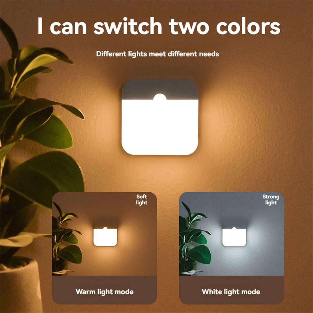 Motion Sensor Light Rechargeable LED Lamp for Bedroom Kitchen Stair Hallway Wardrobe Cupboard Lighting,C