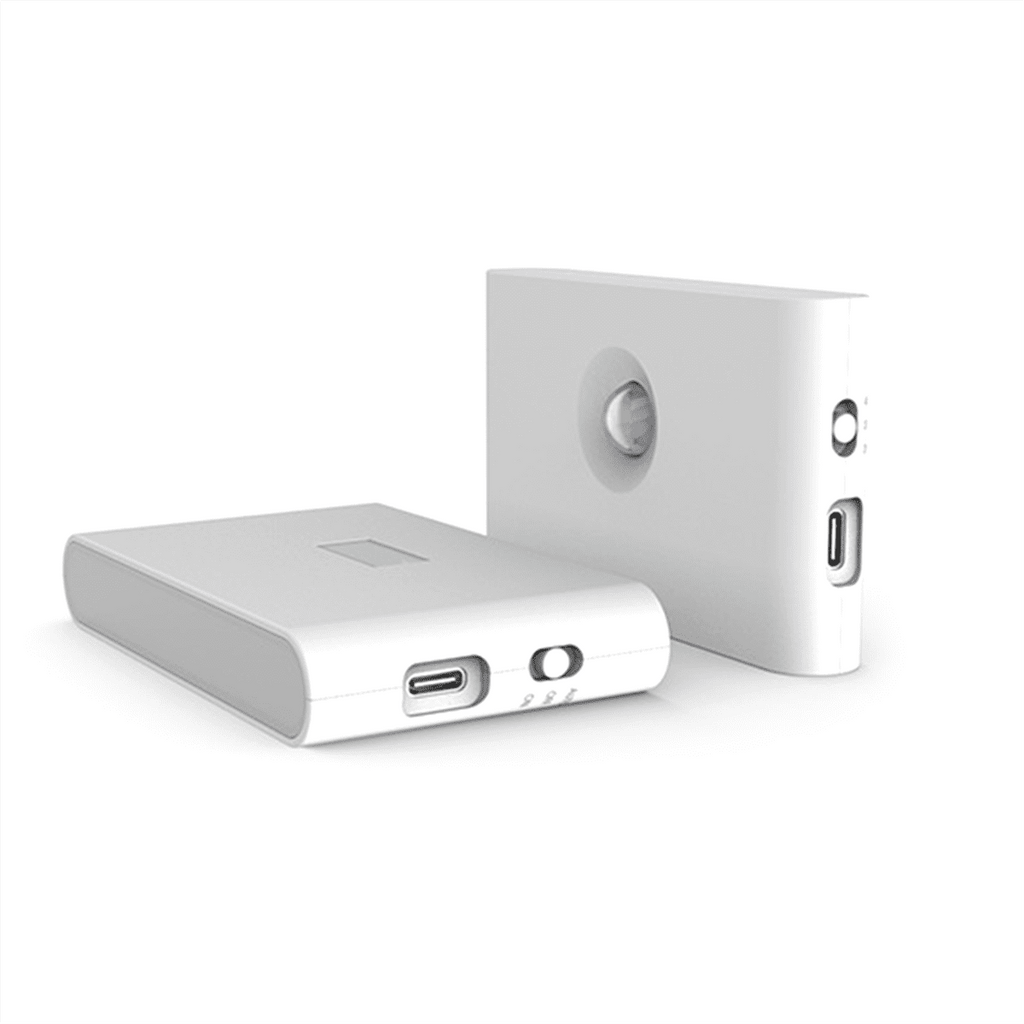 Motion Sensor Led Night Light Wireless Magnetic Rechargeable Smart Warm Stair Lights Cabinet Lamp Corridor,1 * round lens lamp 1 * square lens lamp 2 * data cable 2 * magnetic disk,White