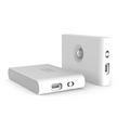 Motion Sensor Led Night Light Wireless Magnetic Rechargeable Smart Warm Stair Lights Cabinet Lamp Corridor,1 * round lens lamp 1 * square lens lamp 2 * data cable 2 * magnetic disk,White