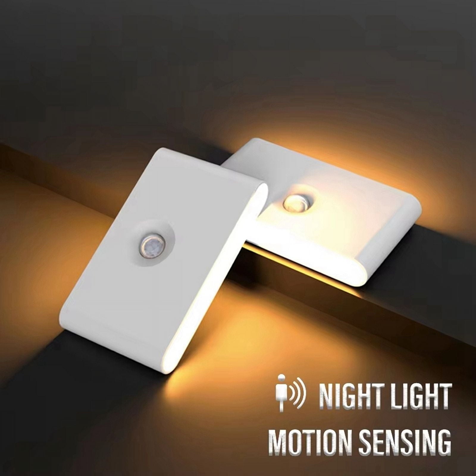 Rechargeable Motion Sensor Smart LED Night Light Eye Protection Bedside Lamp for Bedroom Corridor Cabinet Lighting 6PCS