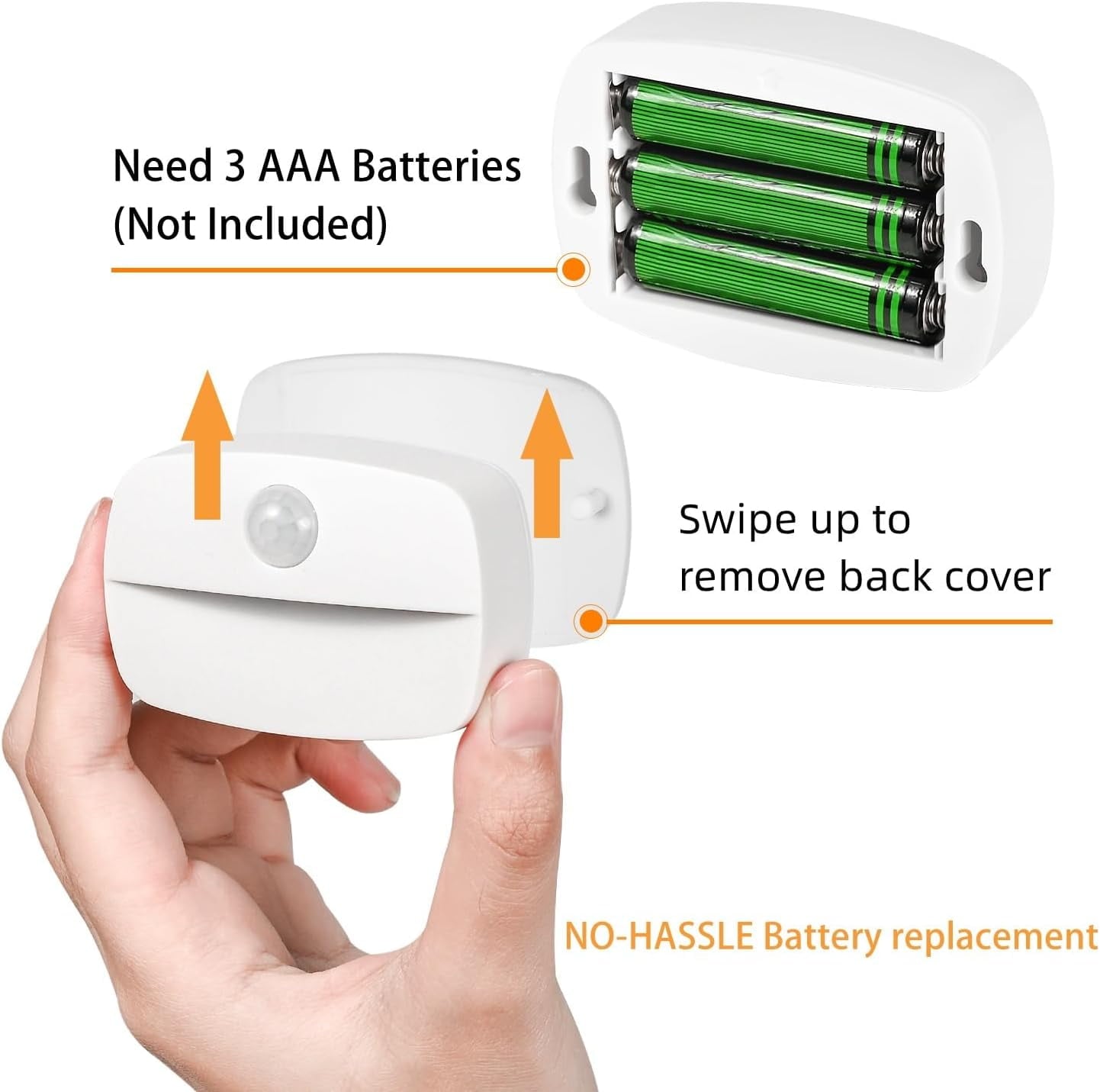Motion Sensor Light Indoor  Night Light   Nightlight  Operated Lights for Hallway Stair Bathroom Closet  ( Applied)
