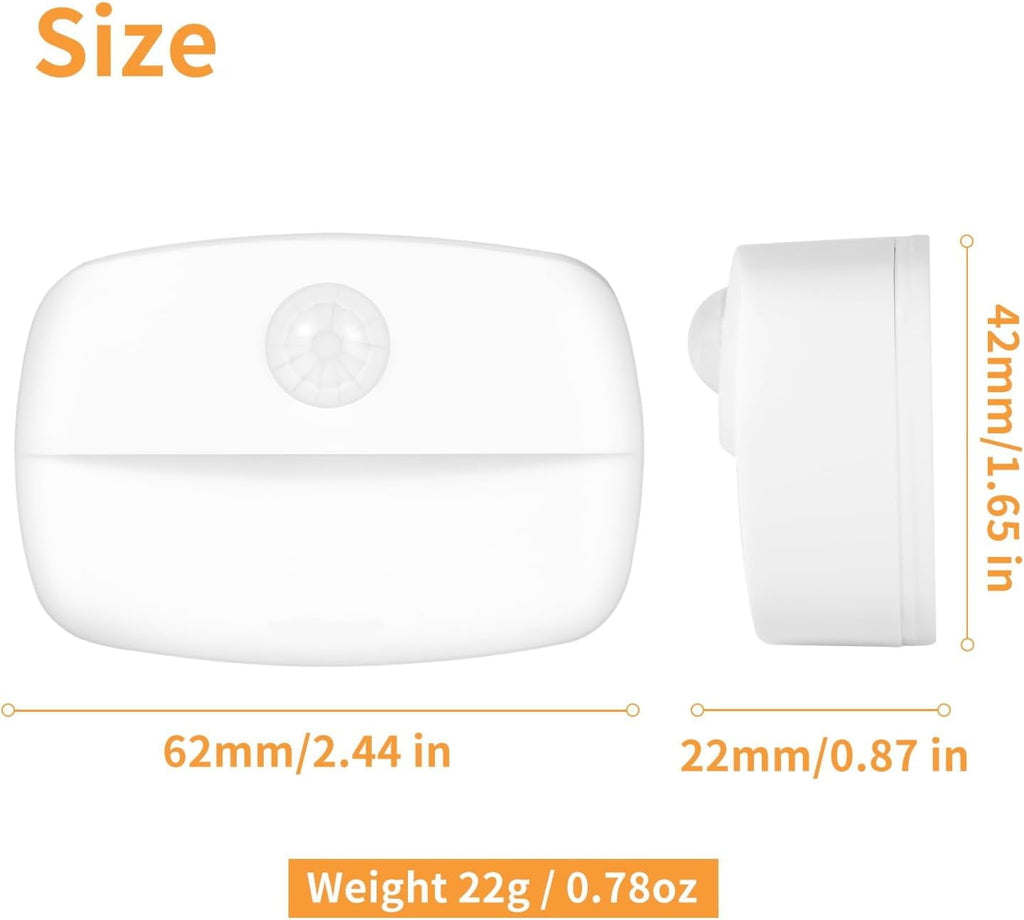 Motion Sensor Light Indoor  Night Light   Nightlight  Operated Lights for Hallway Stair Bathroom Closet  ( Applied)
