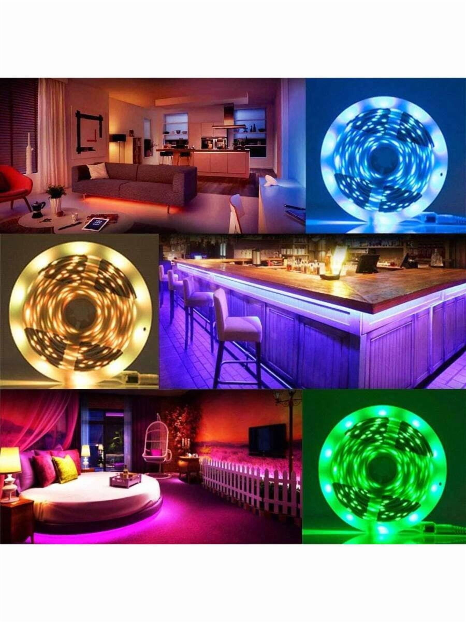 100ft Led Strip Lights (2 Rolls Of 50ft) Bluetooth Smart App Control Music Sync Color Changing RGB Led Light Strip With Remote,Led Lights For Bedroom Room Home Decor Party Festival