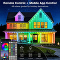 150FT Permanent Outdoor Lights for House Waterproof, Smart RGB Eave LED Lighting with 16 Million Colors, IP67 Outdoor Strip Lights for Christmas Halloween Holiday Daily Decorations (45m/150FT)