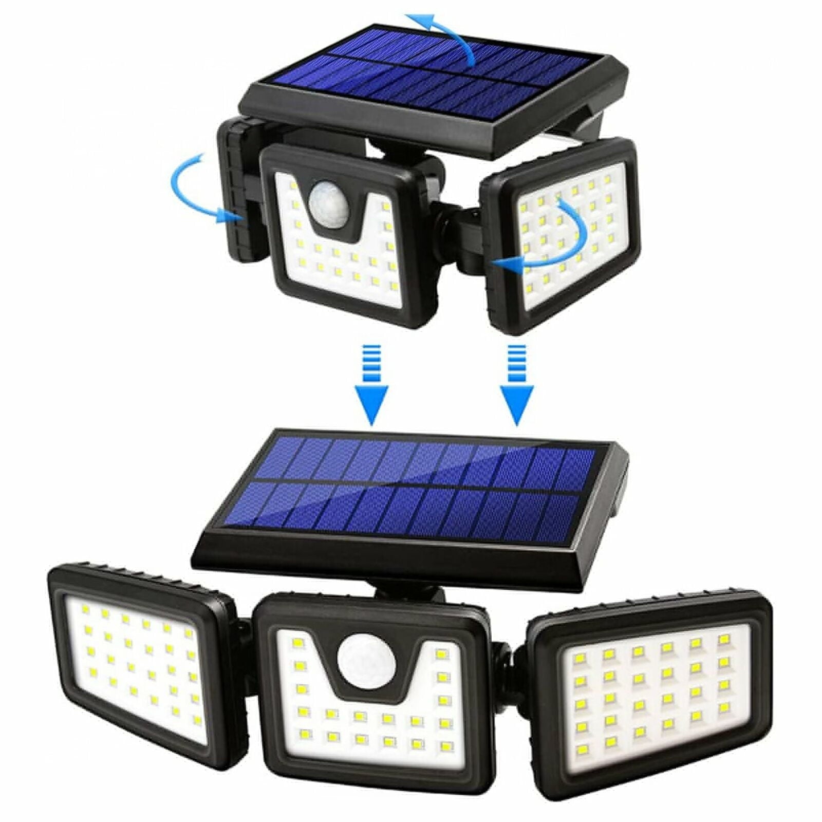 1 Pack Outdoor Waterproof 74 LED Solar Powered Light Motion Sensor Garden Security Light Unbranded