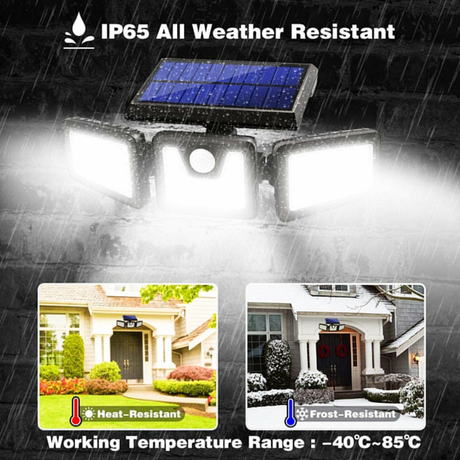1 Pack Outdoor Waterproof 74 LED Solar Powered Light Motion Sensor Garden Security Light Unbranded