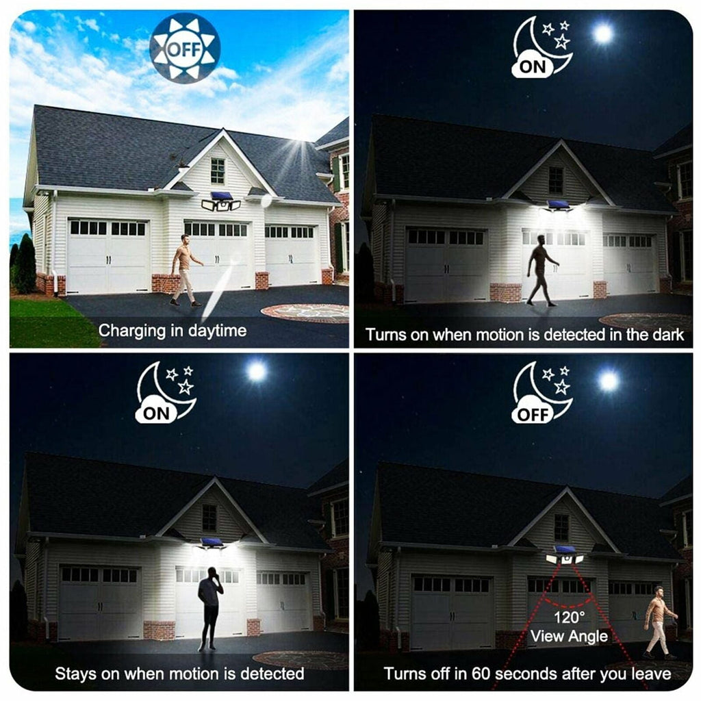 1 Pack Outdoor Waterproof 74 LED Solar Powered Light Motion Sensor Garden Security Light Unbranded