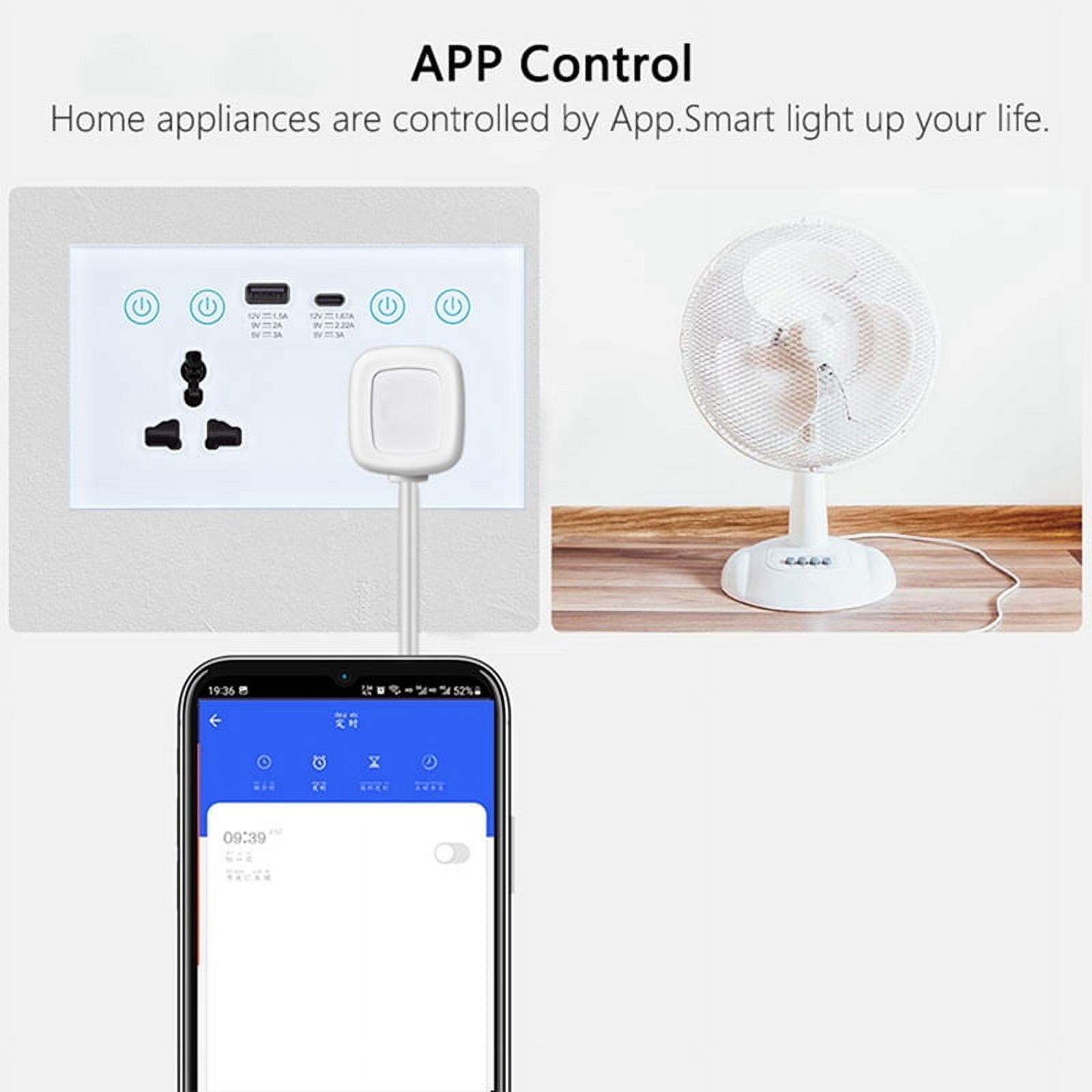 EU UK US Universal Plug Tuya ZigBee Black Smart Socket Switch with USB and Type-C Port Outlet Smart Life