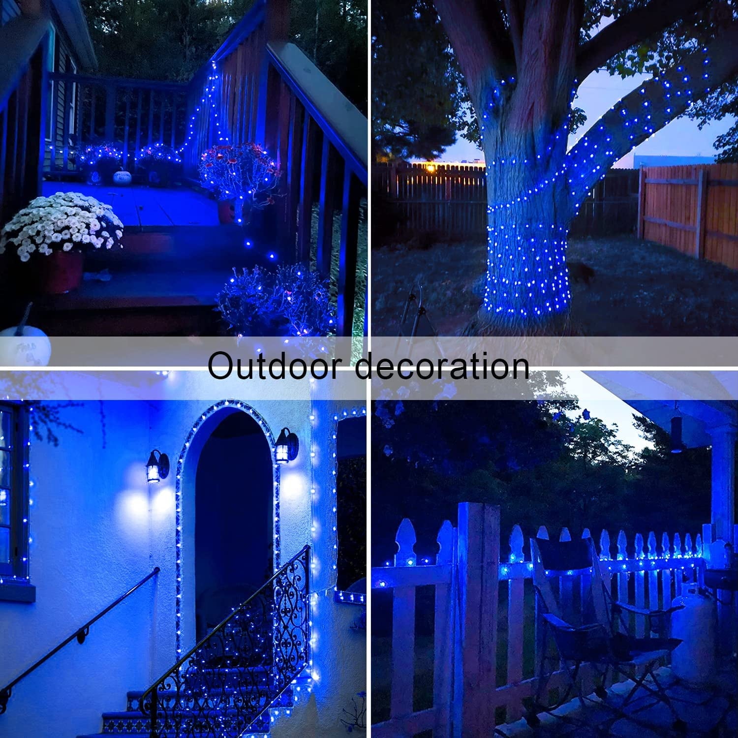 JMEXSUSS 2 Pack 100 LED Fairy Lights Battery Operated, 33ft White String Lights with Remote, 8 Mode Twinkle Lights for Bedroom Indoor Outdoor Decorations