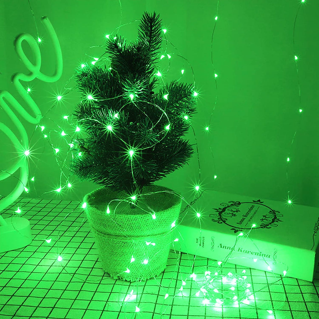 JMEXSUSS 2 Pack 100 LED Fairy Lights Battery Operated, 33ft White String Lights with Remote, 8 Mode Twinkle Lights for Bedroom Indoor Outdoor Decorations