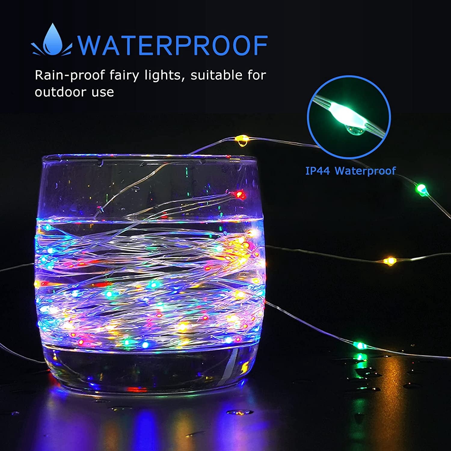 JMEXSUSS 2 Pack 100 LED Fairy Lights Battery Operated, 33ft White String Lights with Remote, 8 Mode Twinkle Lights for Bedroom Indoor Outdoor Decorations