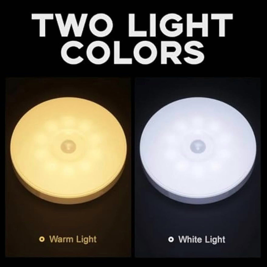 Motion Activated Night Light with Magnetic Base, Adhesive Auto On/Off LED Closet Light, Flame Retardant Stair Light for Hallway, Cabinet, Bedroom, Kitchen Safety Lighting. (White)