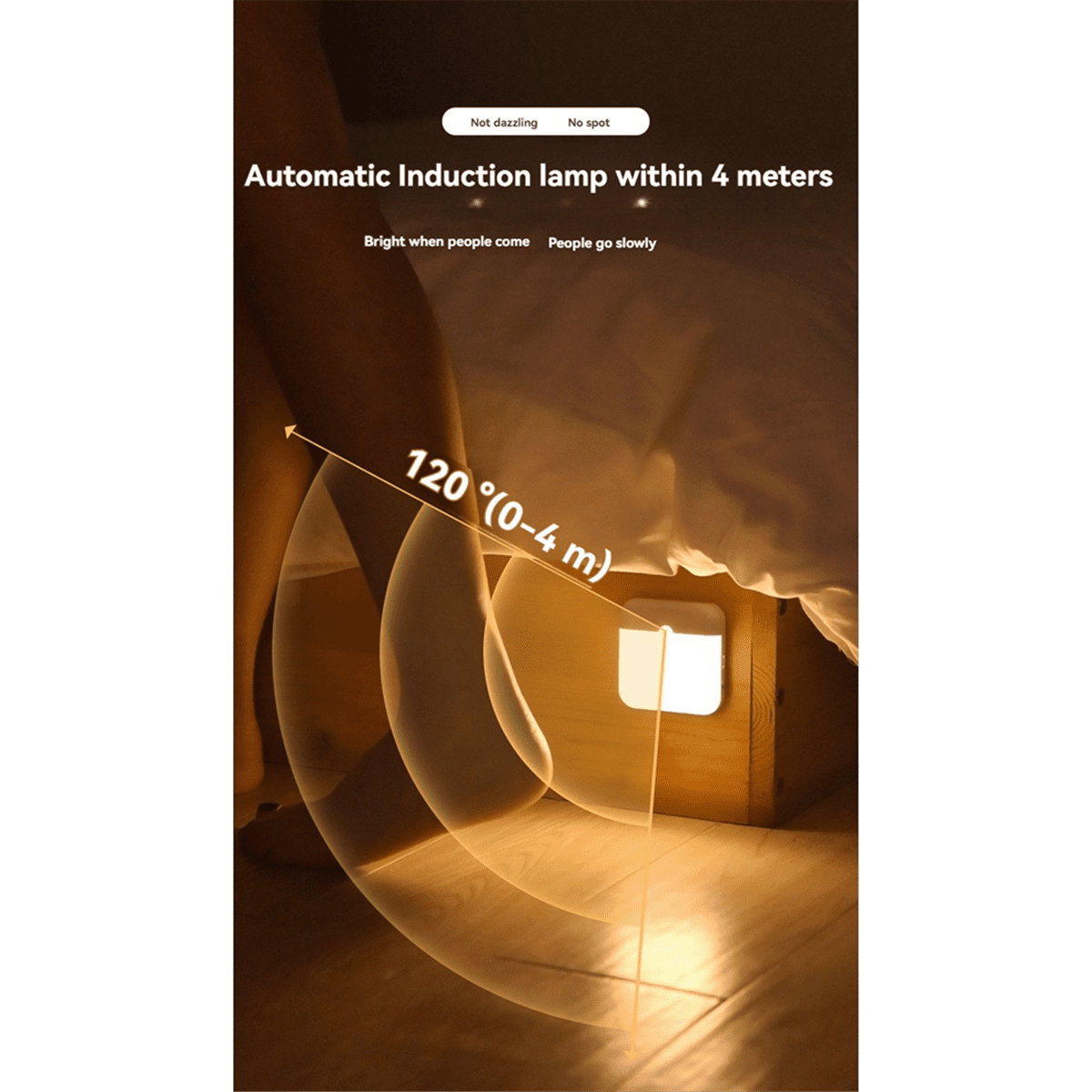 Motion Sensor Light Rechargeable LED Lamp for Bedroom Kitchen Stair Hallway Wardrobe Cupboard Lighting,B