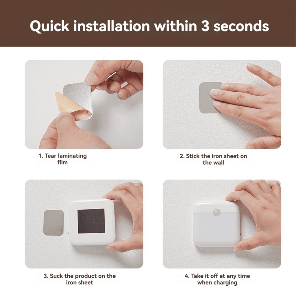 Motion Sensor Light Rechargeable LED Lamp for Bedroom Kitchen Stair Hallway Wardrobe Cupboard Lighting,B