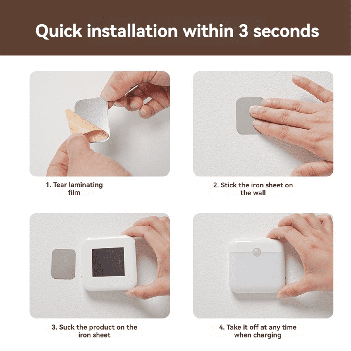 Motion Sensor Light Rechargeable LED Lamp for Bedroom Kitchen Stair Hallway Wardrobe Cupboard Lighting,B
