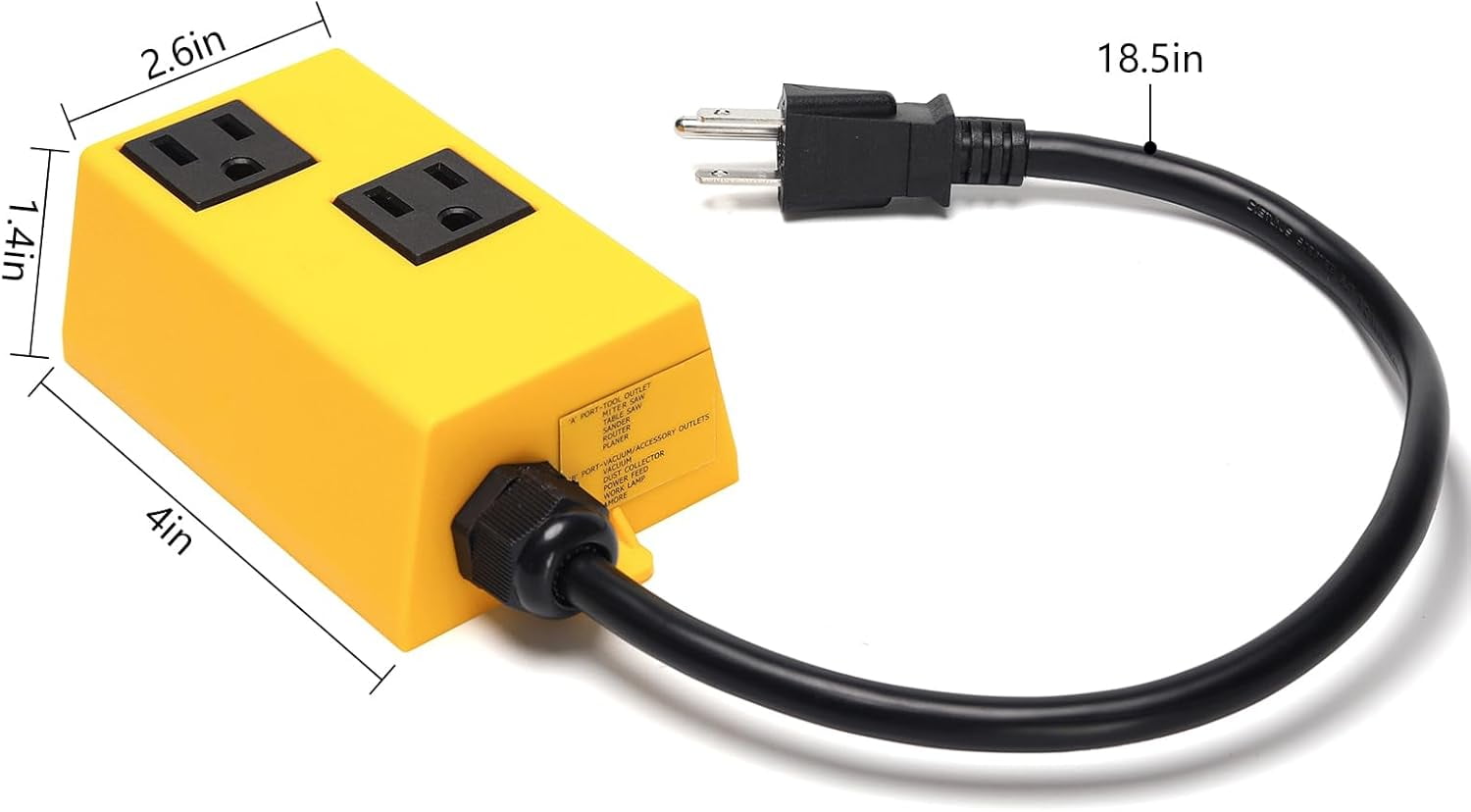 Automatic Vacuum Switch for Power Tools, with Smart Current Sensing &amp; Delayed Start to Prevent Circuit Overload, Avoids Breaker Tripping, Plug &amp; Play Dust Control Solution LF40