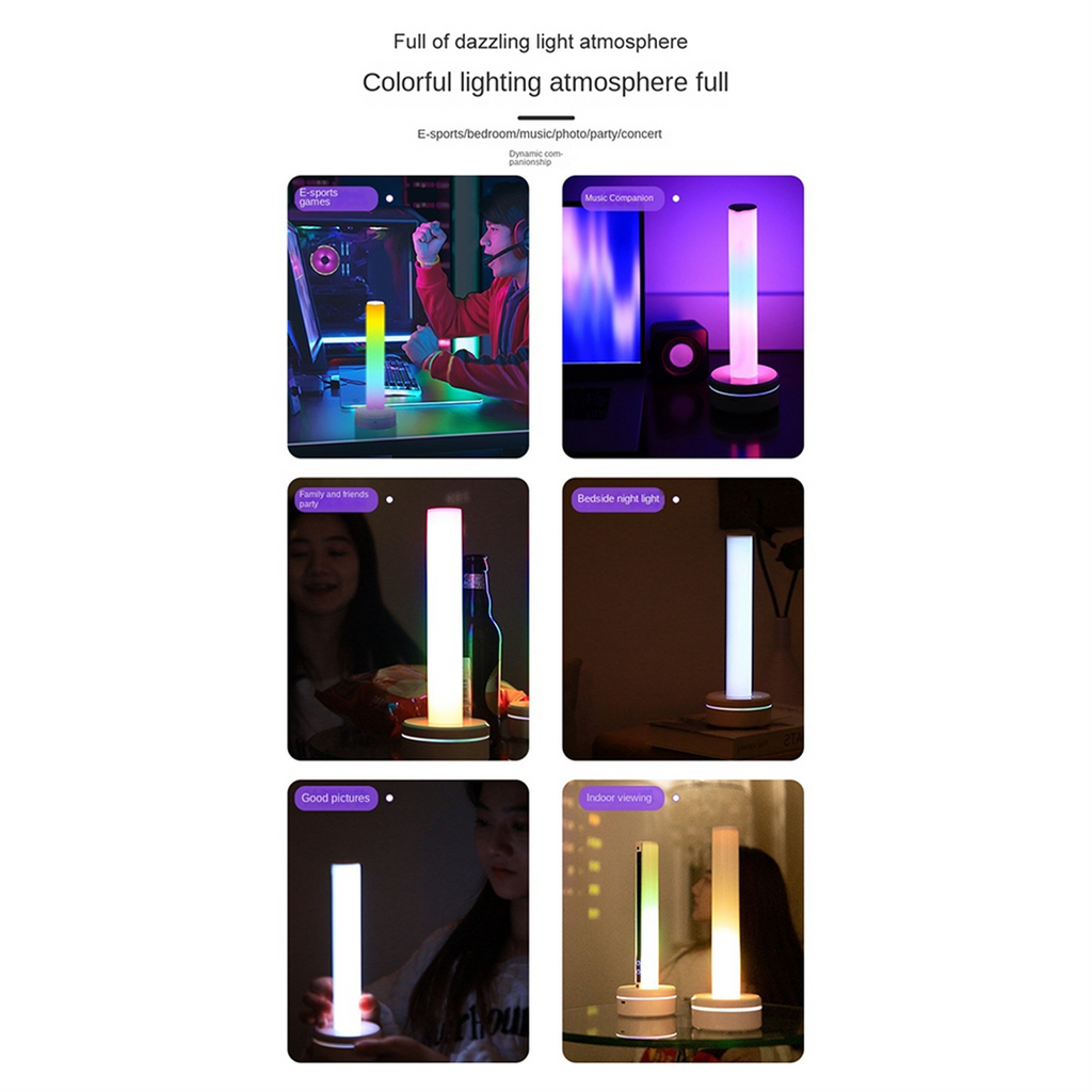 RGB Light Bar Music Synced RGB LED Light Bar Voice Controlled USB Night Light Voice Controlled Atmosphere Light