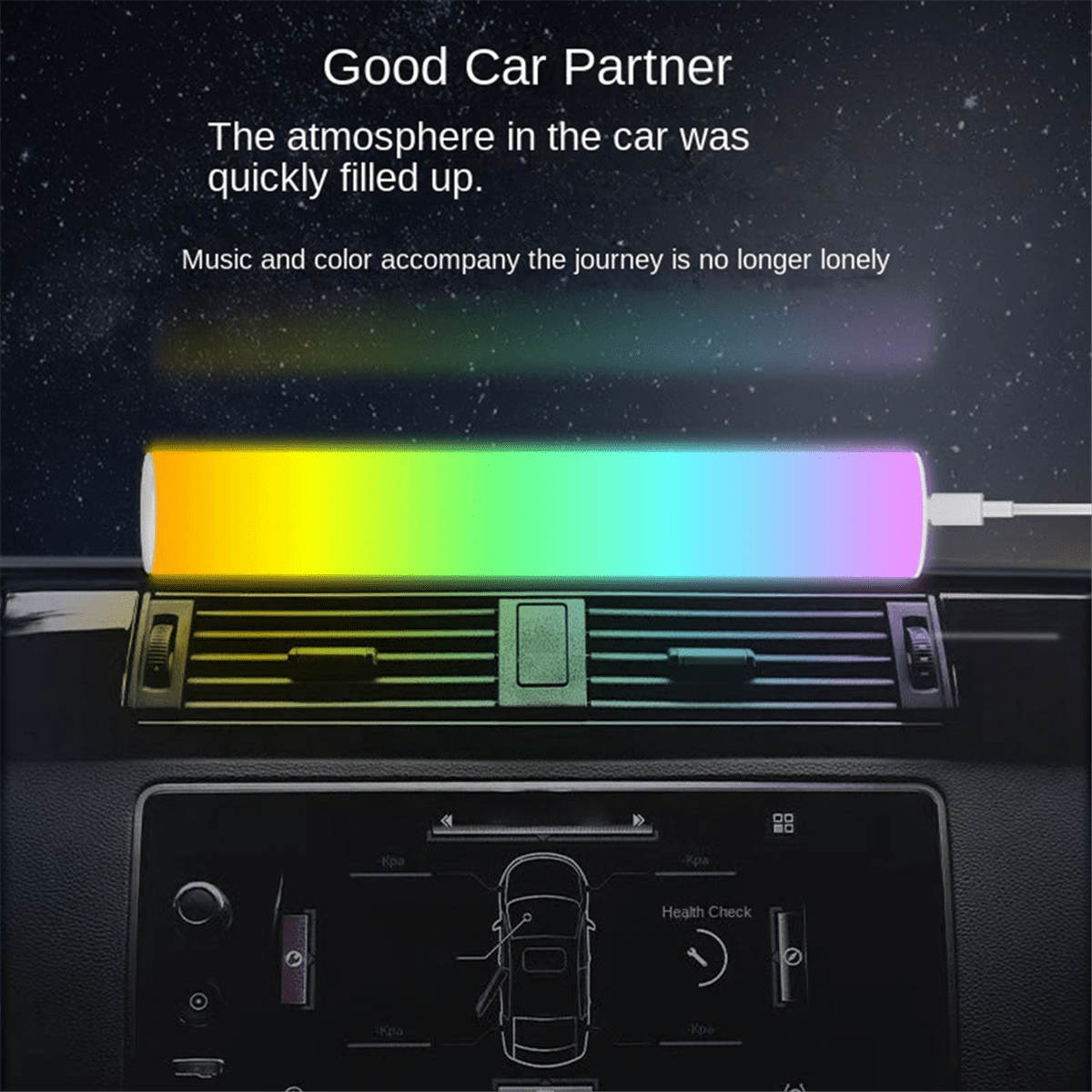 RGB Light Bar Music Synced RGB LED Light Bar Voice Controlled USB Night Light Voice Controlled Atmosphere Light