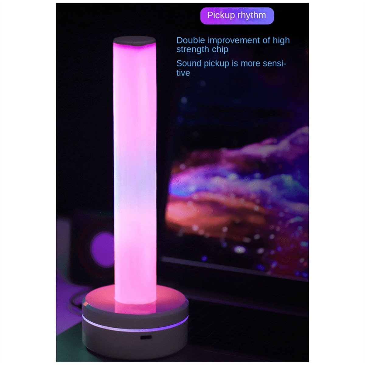 RGB Light Bar Music Synced RGB LED Light Bar Voice Controlled USB Night Light Voice Controlled Atmosphere Light