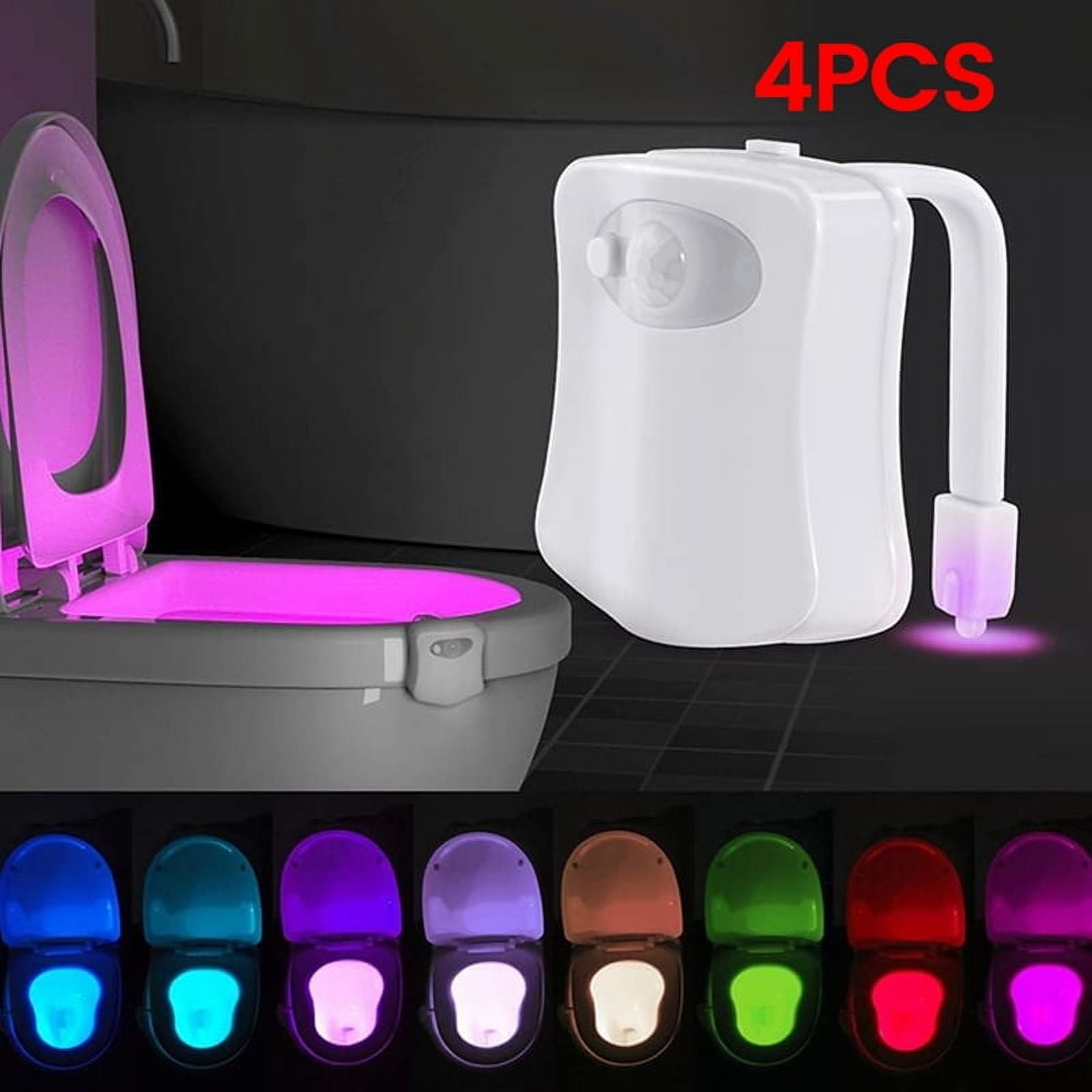 Toilet Light Motion Sensor LED Night 8 Colors Bowl Glow Smart for Bathroom