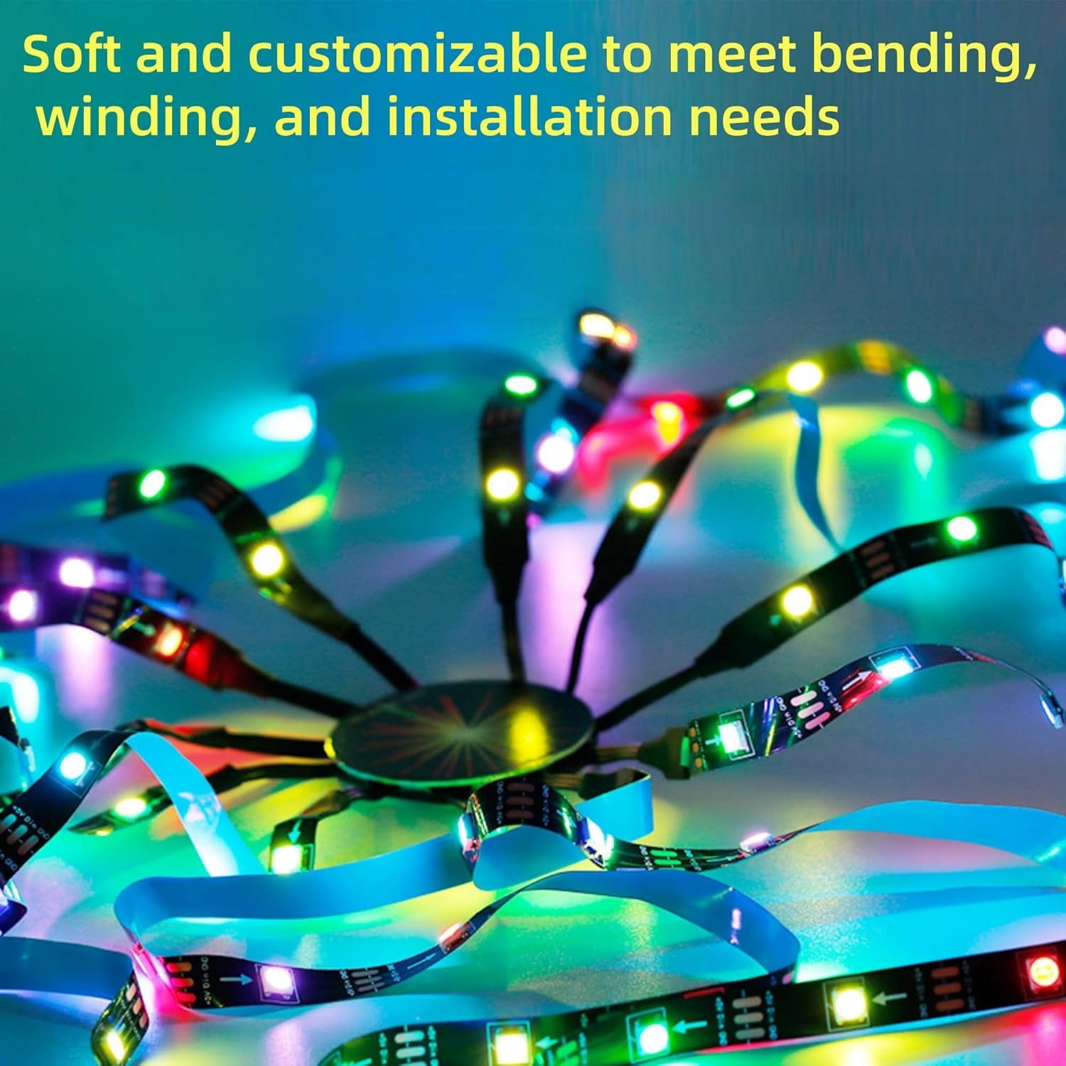 Smart Firework Led Strip Lights, Dc5v RGB Dream Color Changing Fireworks Lights, Music Sound Sync Strip Light$$Home Decor, Kitchen, &amp; Other