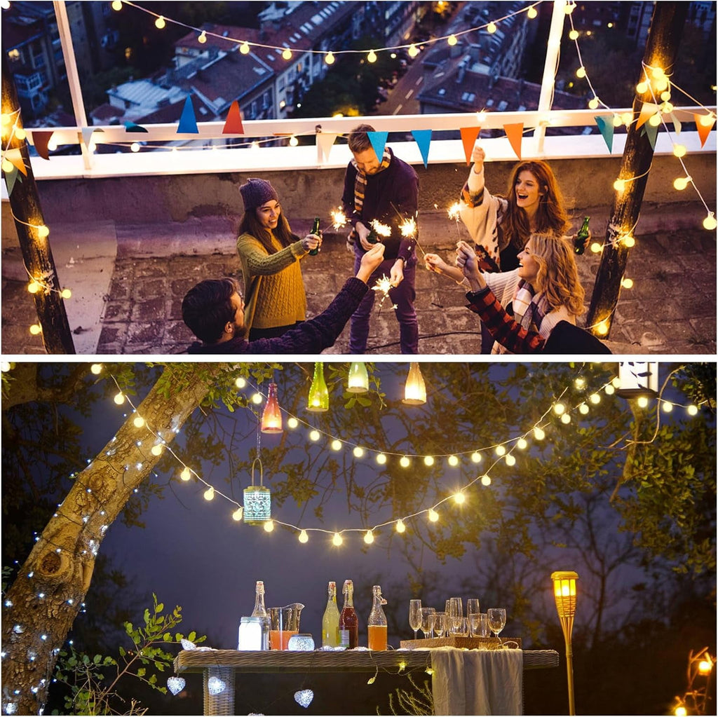 SUMMIT  100 LED Connectable Globe String Lights Indoor, 33ft Multicolor Fairy Lights Plug in with Remote, 8 Modes Pastel Lights for Easter Bedroom Tree Room Party Decoration