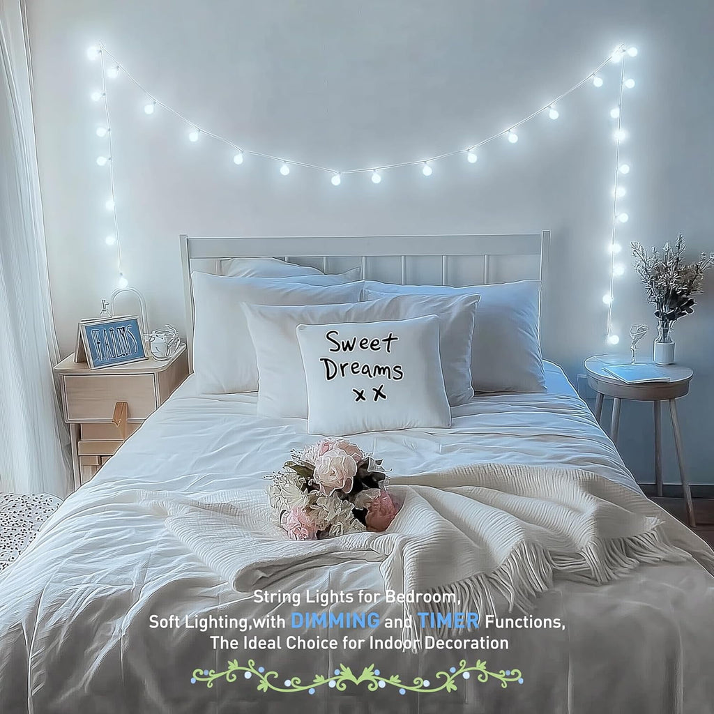SUMMIT  100 LED Connectable Globe String Lights Indoor, 33ft Multicolor Fairy Lights Plug in with Remote, 8 Modes Pastel Lights for Easter Bedroom Tree Room Party Decoration