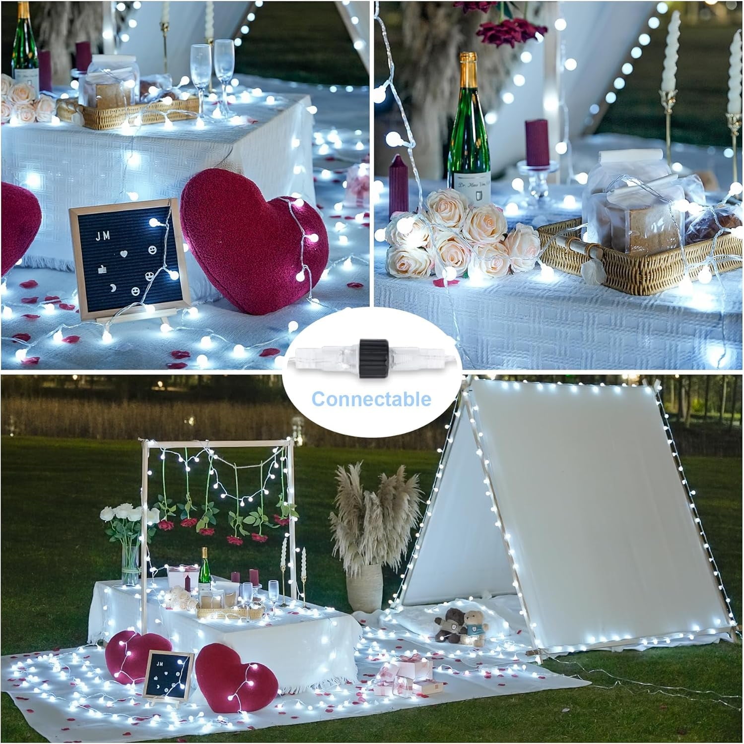 SUMMIT  100 LED Connectable Globe String Lights Indoor, 33ft Multicolor Fairy Lights Plug in with Remote, 8 Modes Pastel Lights for Easter Bedroom Tree Room Party Decoration