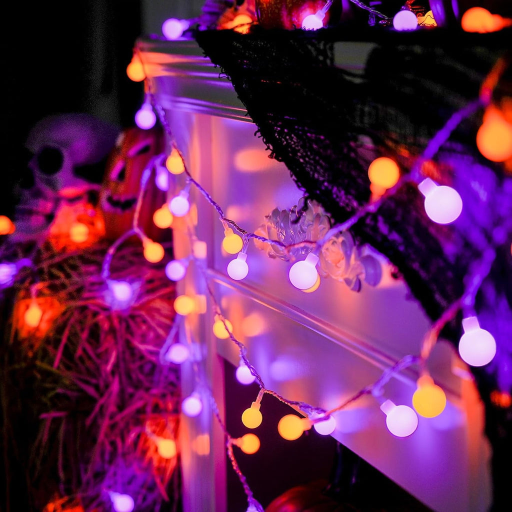 SUMMIT  100 LED Connectable Globe String Lights Indoor, 33ft Multicolor Fairy Lights Plug in with Remote, 8 Modes Pastel Lights for Easter Bedroom Tree Room Party Decoration