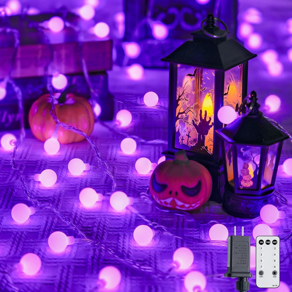 SUMMIT  100 LED Connectable Globe String Lights Indoor, 33ft Multicolor Fairy Lights Plug in with Remote, 8 Modes Pastel Lights for Easter Bedroom Tree Room Party Decoration