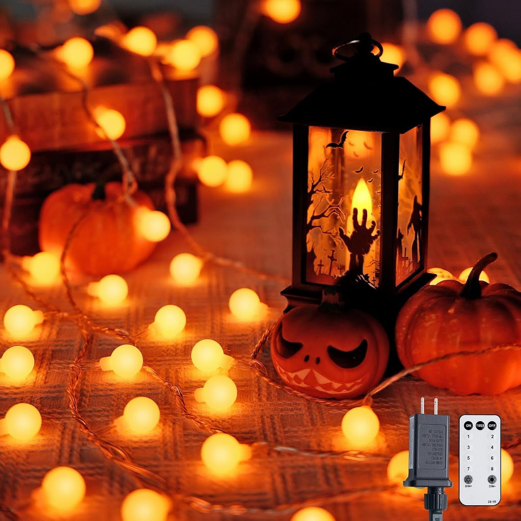 SUMMIT  100 LED Connectable Globe String Lights Indoor, 33ft Multicolor Fairy Lights Plug in with Remote, 8 Modes Pastel Lights for Easter Bedroom Tree Room Party Decoration