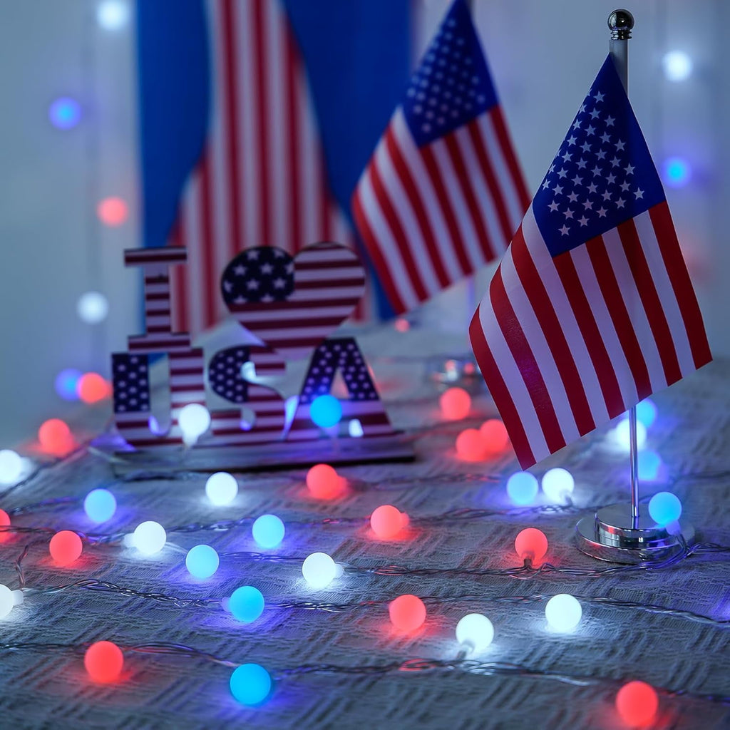 SUMMIT  100 LED Connectable Globe String Lights Indoor, 33ft Multicolor Fairy Lights Plug in with Remote, 8 Modes Pastel Lights for Easter Bedroom Tree Room Party Decoration