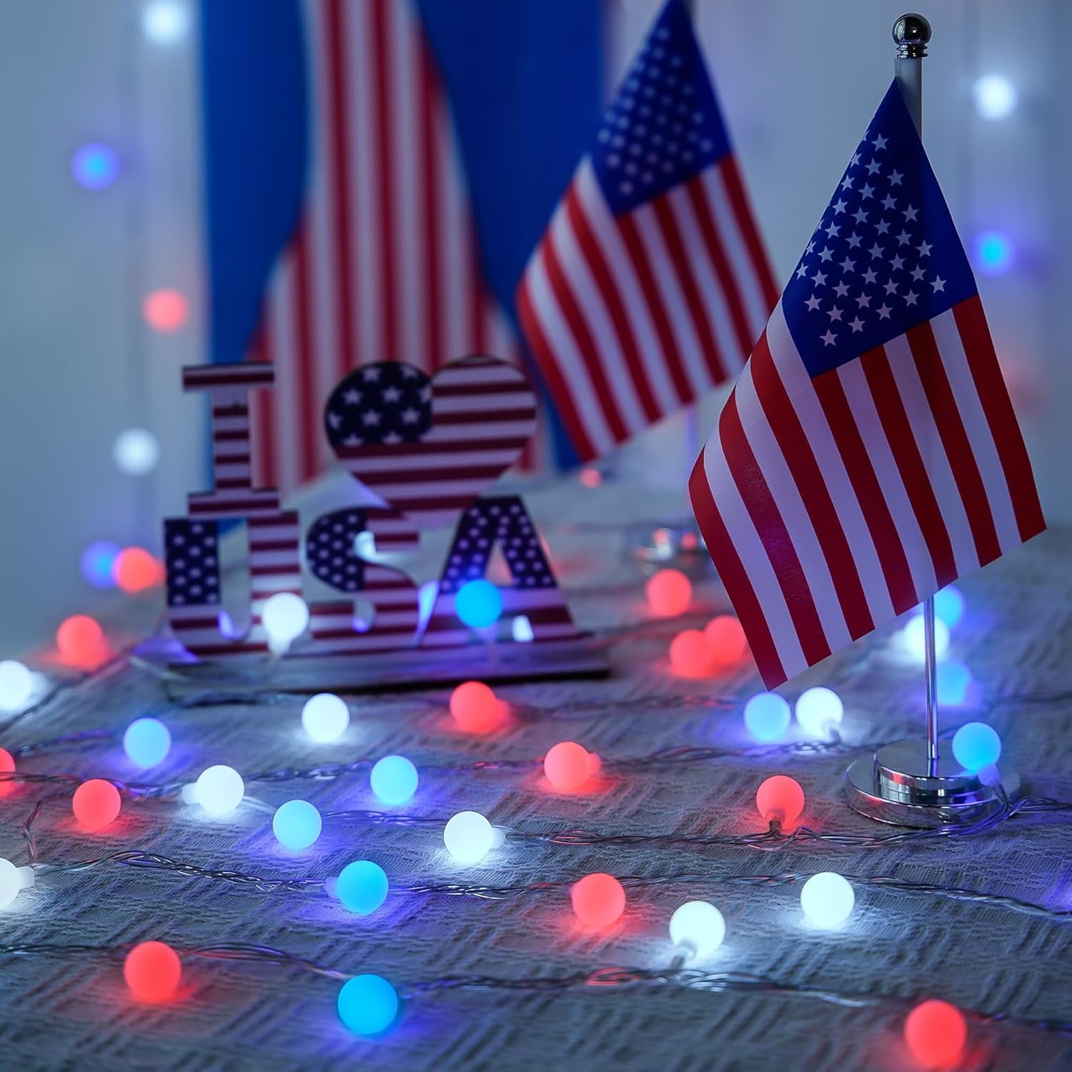 SUMMIT  100 LED Connectable Globe String Lights Indoor, 33ft Multicolor Fairy Lights Plug in with Remote, 8 Modes Pastel Lights for Easter Bedroom Tree Room Party Decoration