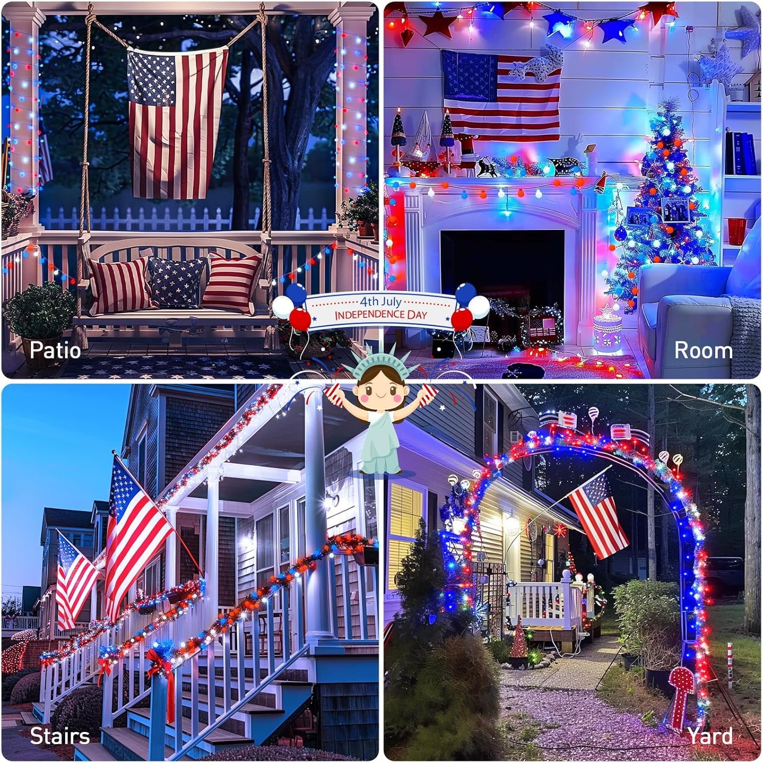 SUMMIT  100 LED Connectable Globe String Lights Indoor, 33ft Multicolor Fairy Lights Plug in with Remote, 8 Modes Pastel Lights for Easter Bedroom Tree Room Party Decoration