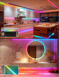 20ft COB LED Strip Lights - RGB Smart , IP67 Waterproof, Dimmable, Color Flowing Tape Light with App Control &amp; Music Sync, Dotless LED Light for Outdoor, , Christmas &amp; Party Decorations