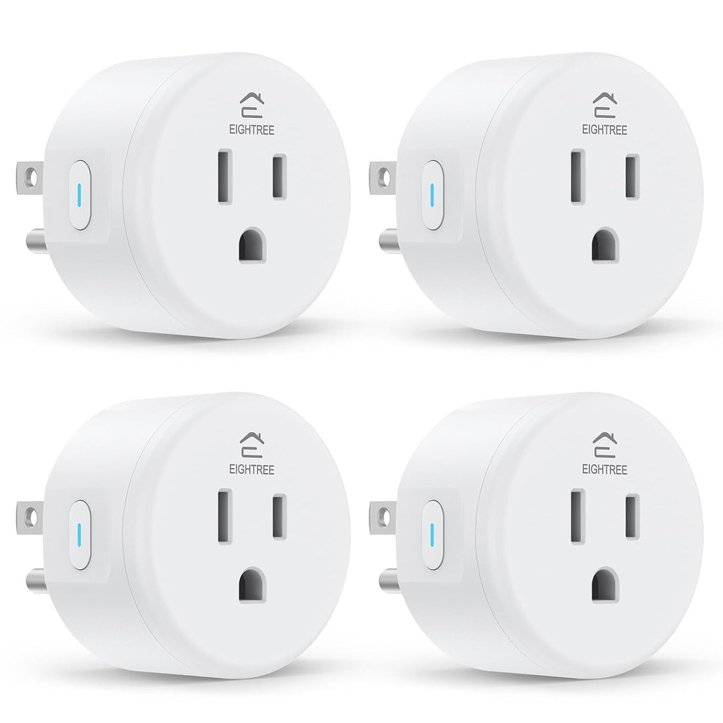 EIGHTREE Smart Plug, Smart Home WiFi Outlet Works with Alexa &amp; Google Home, Smart Socket with Remote Control &amp; Timer Function, 2.4GHz WiFi Only, 4 Packs