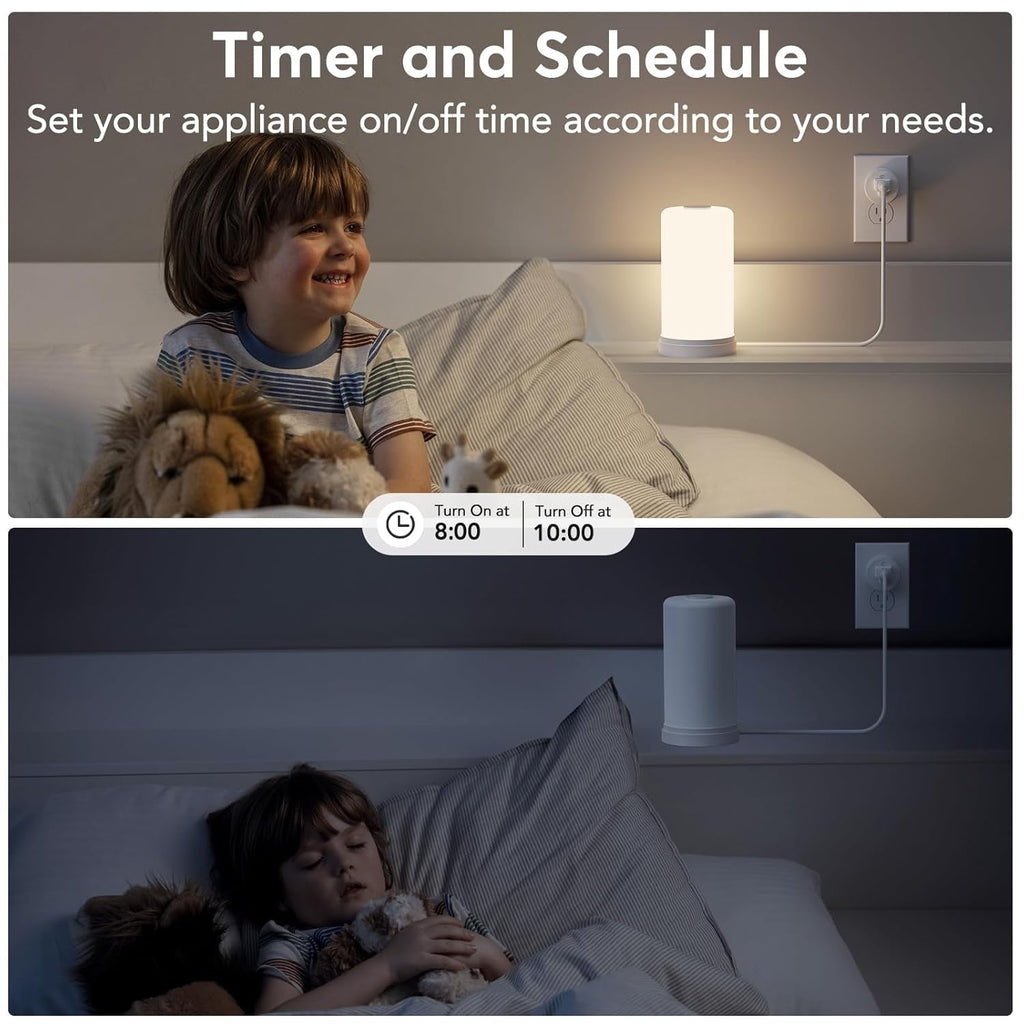 EIGHTREE Smart Plug, Smart Home WiFi Outlet Works with Alexa &amp; Google Home, Smart Socket with Remote Control &amp; Timer Function, 2.4GHz WiFi Only, 4 Packs