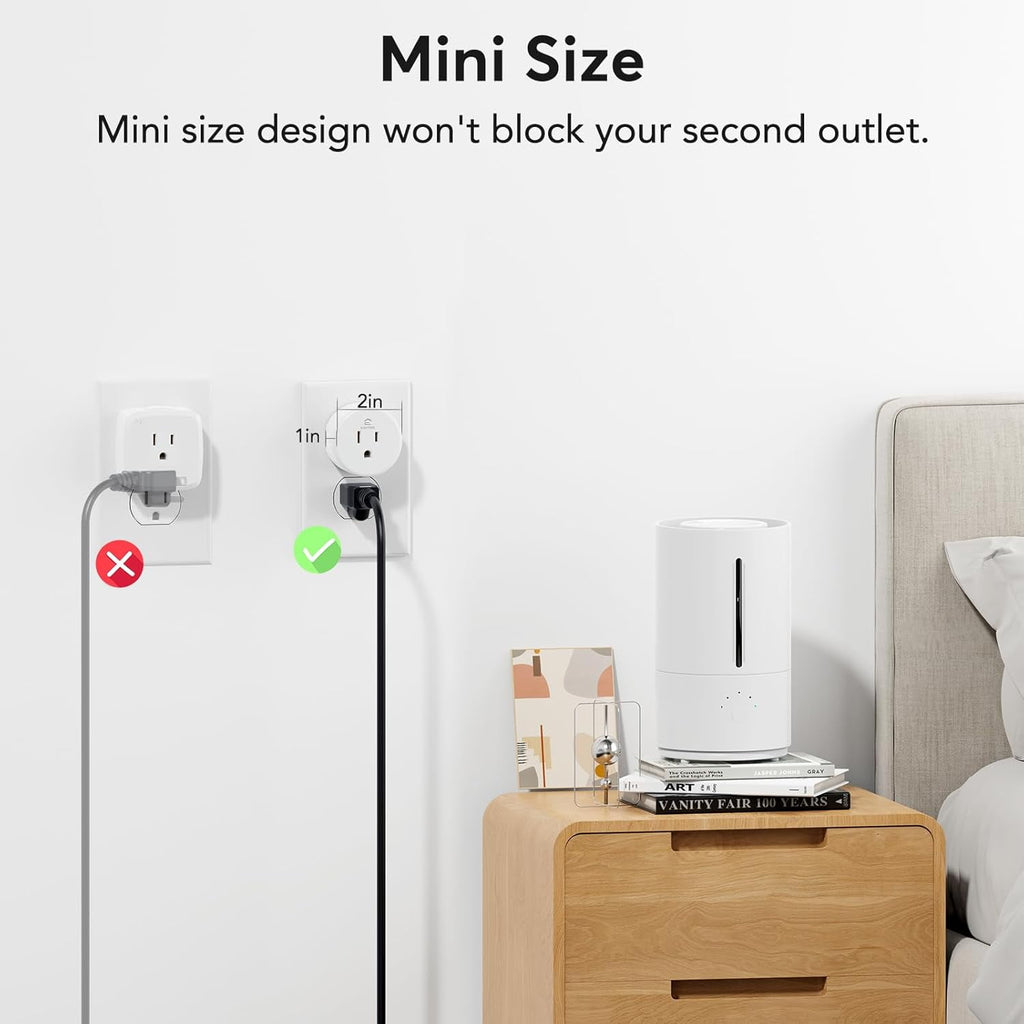EIGHTREE Smart Plug, Smart Home WiFi Outlet Works with Alexa &amp; Google Home, Smart Socket with Remote Control &amp; Timer Function, 2.4GHz WiFi Only, 4 Packs