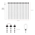 RGB Smart USB 400 LED Curtain Light With Dynamic Patterns For DIY Light Strip Application And Remote Music Synchronization Built-in Chip Suitable For Bedroom Valentine's Day Background Decoration