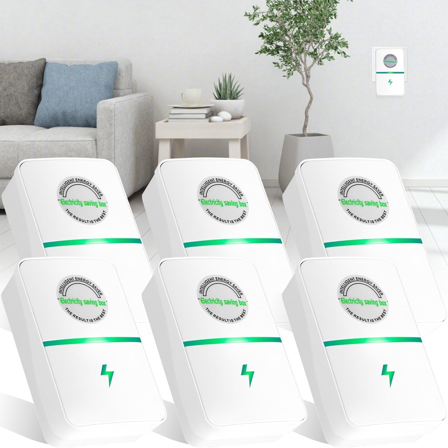 SmartPlug Device, Stop Watt Device Plug-in for Home &amp; Office US Plug 90V-250V 30KW 6Pack
