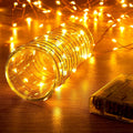 2 Pack 16.4ft Battery Operated String Lights with Timer, Warm White with Synchronized Twinkle Mode, Fairy Lights Battery Powered, 50 LEDs, Idea for Christmas Bedroom Party Wedding