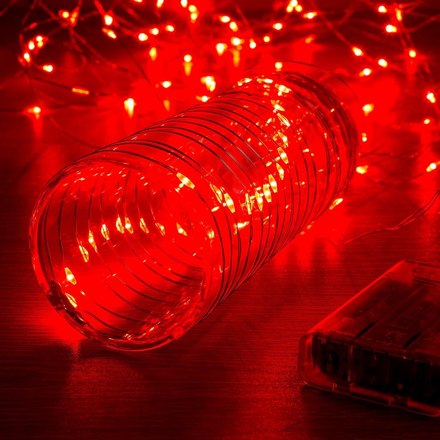 2 Pack 16.4ft Battery Operated String Lights with Timer, Warm White with Synchronized Twinkle Mode, Fairy Lights Battery Powered, 50 LEDs, Idea for Christmas Bedroom Party Wedding