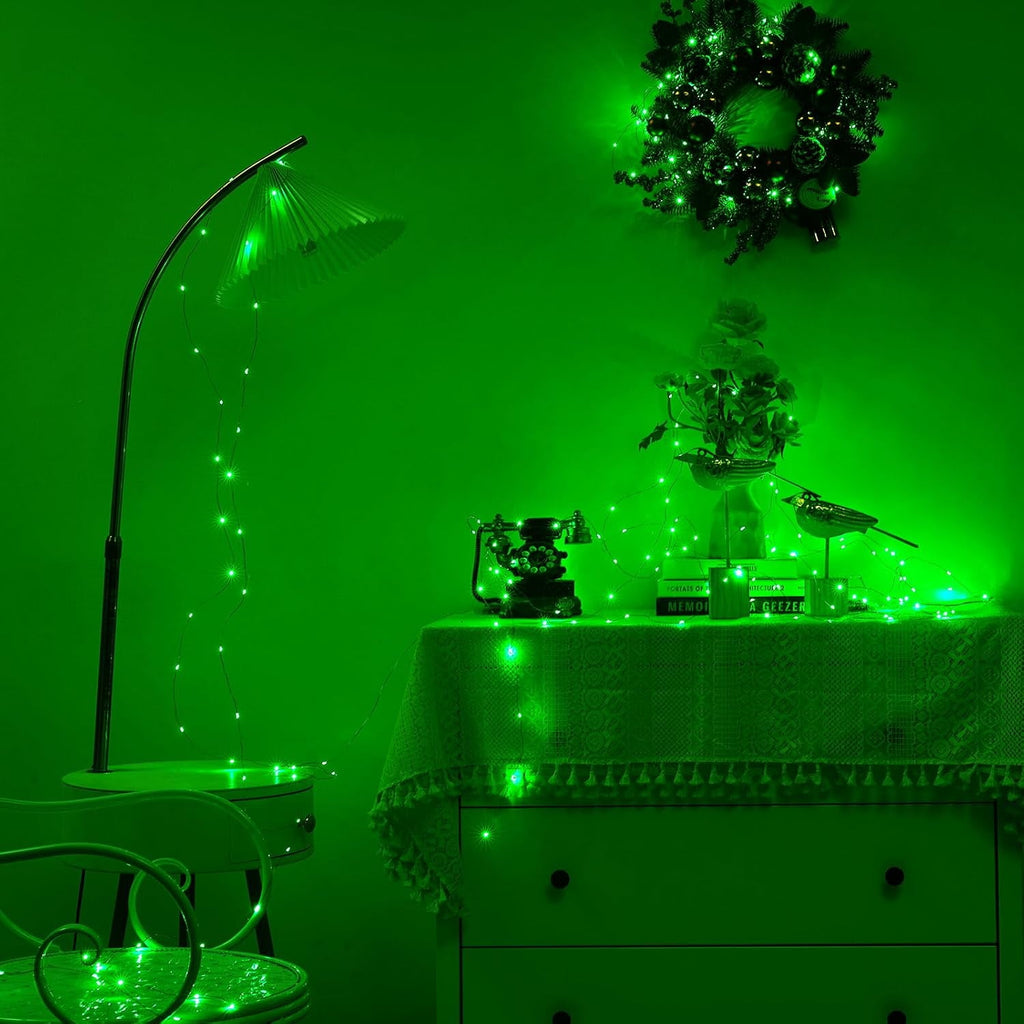 2 Pack 16.4ft Battery Operated String Lights with Timer, Warm White with Synchronized Twinkle Mode, Fairy Lights Battery Powered, 50 LEDs, Idea for Christmas Bedroom Party Wedding