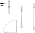 Power Socket Extender, Extendable Wall Socket, 180° Swivelling Socket Extender For Connecting Hard-To-Reach Sockets! Supplied With Usb-A, Usb-C And 2 Ac Sockets, Extendable 27' For Behind Sofa, Be