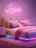 RGBIC Neon Lights, LED Smart Neon Rope Light 2 Works with Matter, Alexa, Google Assistant, Custom  Neon Strip Lights for Bedroom and Wall Decor, Softer Material, 9.8ft, White