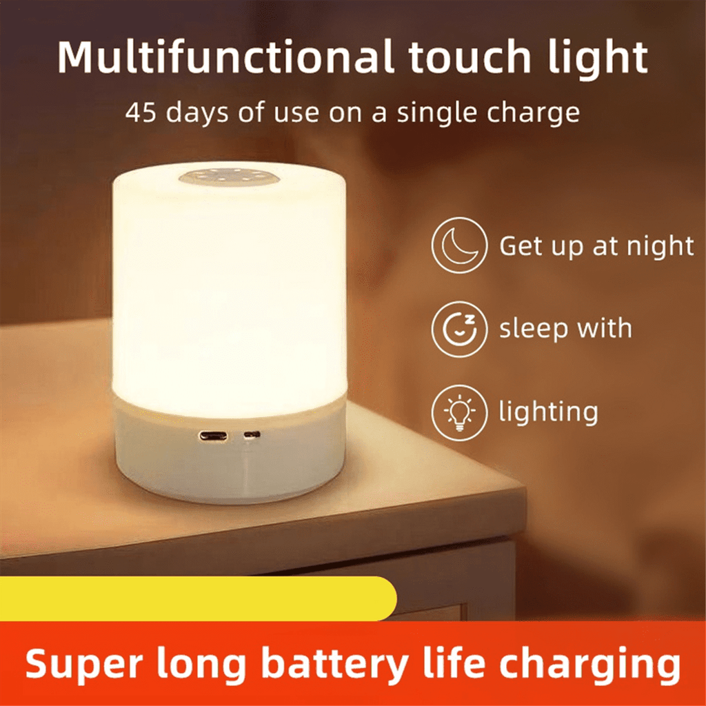 Touch Night Lamp USB LED Lamp Rechargeable Three Colors Lights for Kitchen Hallway Closet Bedroom Night Light