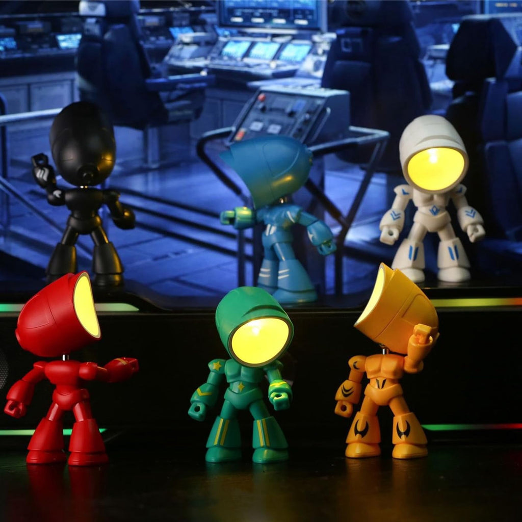 Lonely Robot LED Mini Night Light, Cartoon Cute Companion Desk Lamp with Magnetic Base, Gift for Thanksgiving Christmas Halloween Birthday, Room Decor