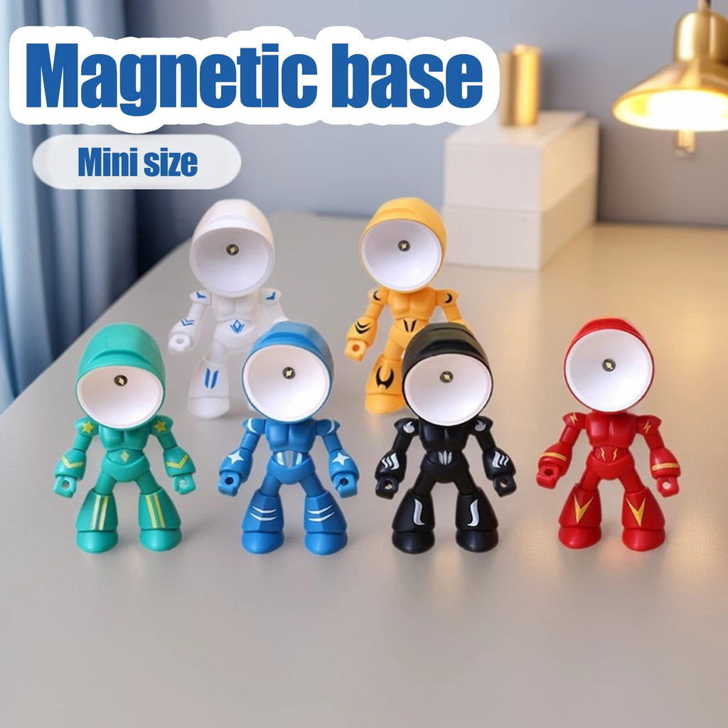 Lonely Robot LED Mini Night Light, Cartoon Cute Companion Desk Lamp with Magnetic Base, Gift for Thanksgiving Christmas Halloween Birthday, Room Decor