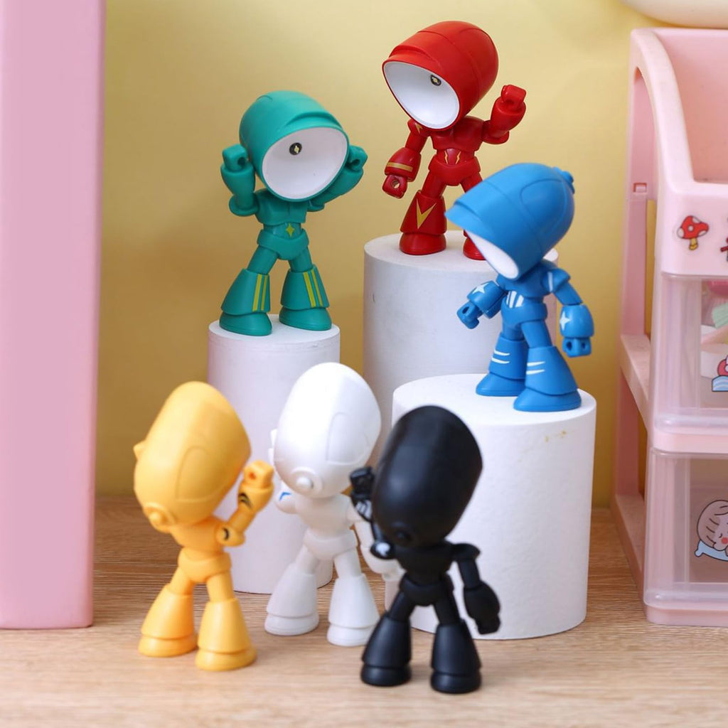 Lonely Robot LED Mini Night Light, Cartoon Cute Companion Desk Lamp with Magnetic Base, Gift for Thanksgiving Christmas Halloween Birthday, Room Decor